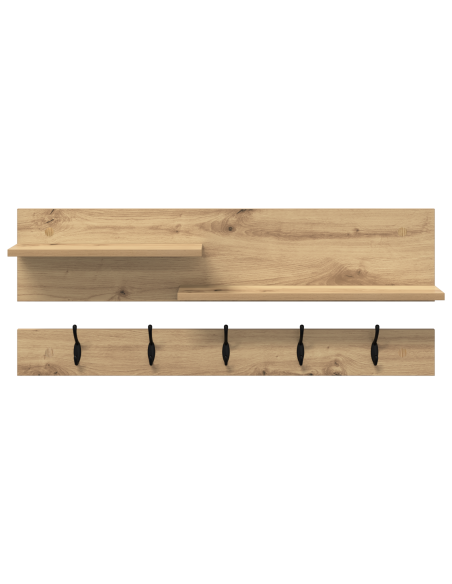 Appendiabiti a muro rovere artigianale 90 x 15 x 36 cm