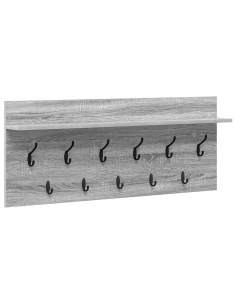 Appendiabiti a muro Grigio Sonoma 100 x 40 x 12 cm 2