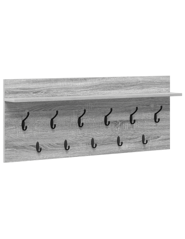 Appendiabiti a muro Grigio Sonoma 100 x 40 x 12 cm