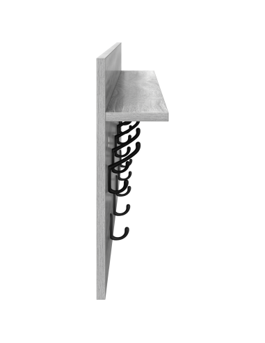 Appendiabiti a muro Grigio Sonoma 100 x 40 x 12 cm
