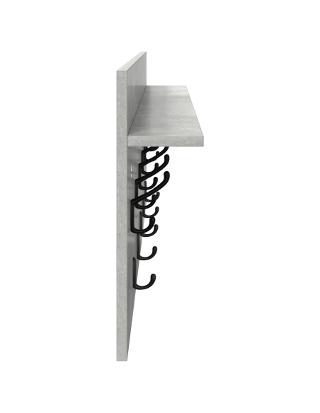 Appendiabiti a muro Grigio cemento 100 x 40 x 12 cm