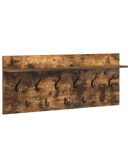 Appendiabiti a muro Rovere fumo 100 x 40 x 12 cm