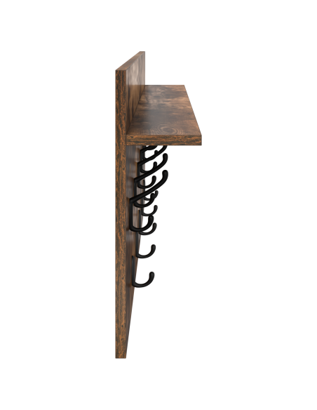 Appendiabiti a muro Rovere fumo 100 x 40 x 12 cm