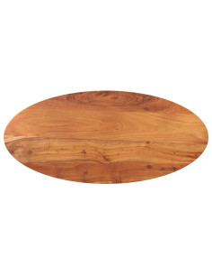 Piano Tavolo 140x60x3,8 cm Ovale in Legno Massello di Acacia
