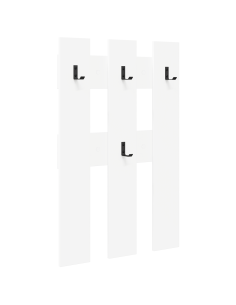 Appendiabiti a muro Bianco 65 x 3 x 100 cm Legno multistrato 2