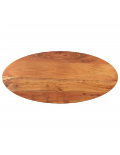 Piano Tavolo 120x50x3,8 cm Ovale in Legno Massello di Acacia