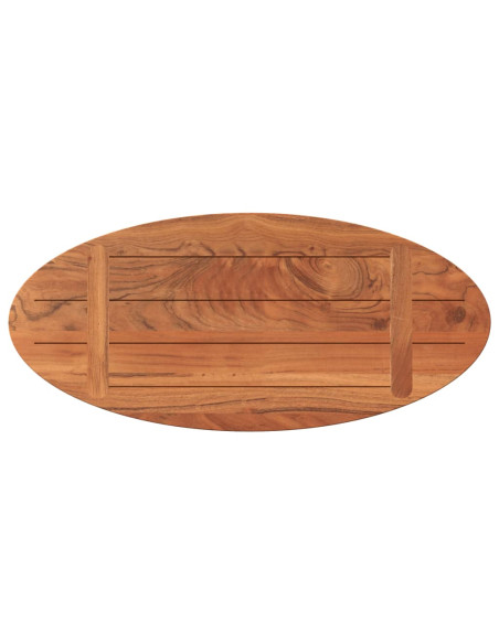 Piano Tavolo 80x40x3,8 cm Ovale in Legno Massello di Acacia
