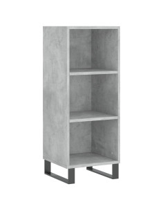 Credenza Grigio Cemento 34,5x34x180 cm in Legno Multistrato