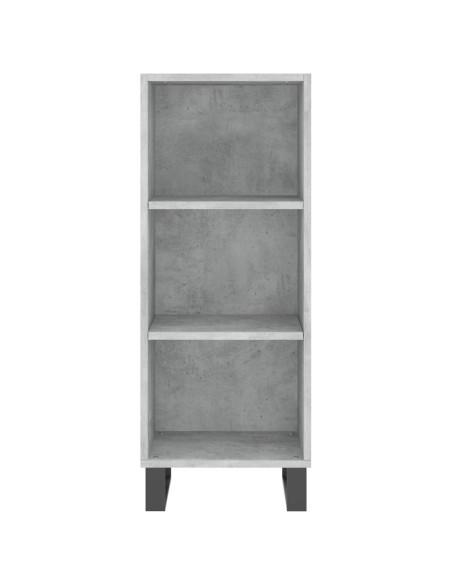 Credenza Grigio Cemento 34,5x34x180 cm in Legno Multistrato