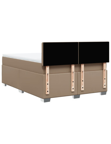 Giroletto a Molle con Materasso Cappuccino 160x200cm Similpelle