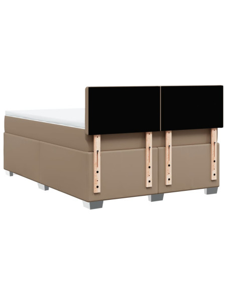 Giroletto a Molle con Materasso Cappuccino 160x200cm Similpelle