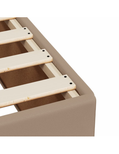 Giroletto a Molle con Materasso Cappuccino 160x200cm Similpelle