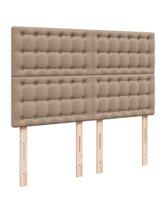 Giroletto a Molle con Materasso Cappuccino 160x200cm Similpelle