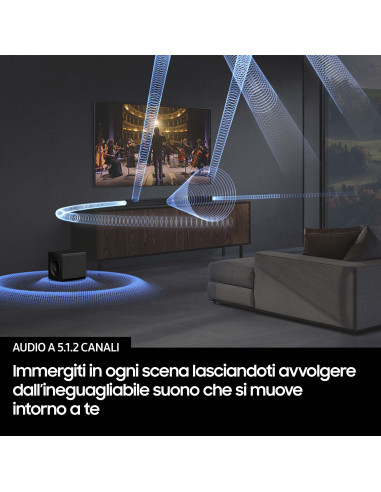 Samsung Soundbar HW-Q800F/ZF, Audio 5.1.2 canali, Wireless Dolby Atmos, 2025