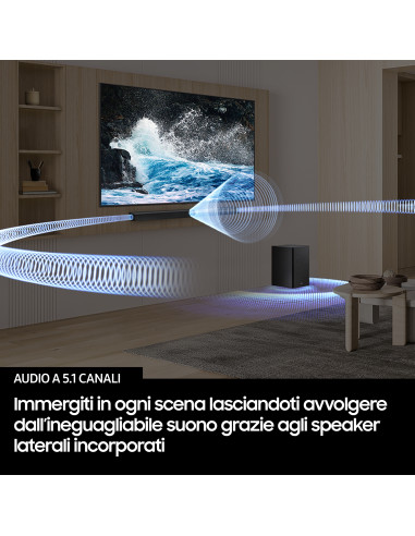 Samsung Soundbar HW-B750F/ZF, Audio 5.1 canali , Wireless Dolby 5.1ch, 2025