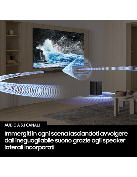 Samsung Soundbar HW-B750F/ZF, Audio 5.1 canali , Wireless Dolby 5.1ch, 2025