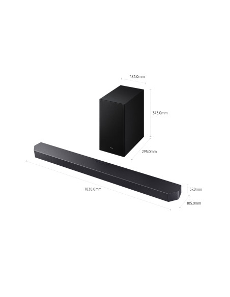 Samsung Q-series Soundbar HW-Q600F/ZF, Audio 3.1.2 canali , Wireless Dolby Atmos, 2025