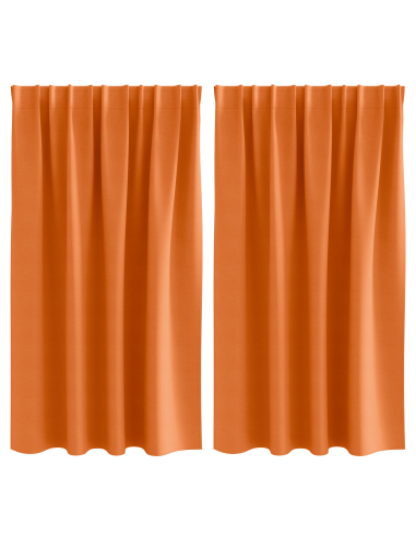 Tende Blackout con Anelli 2 pcs Arancione Vivo 140 x 140 cm