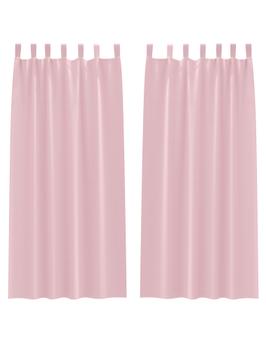 Tende Blackout con Anelli 2 pcs Rosa baby 260 x 140 cm