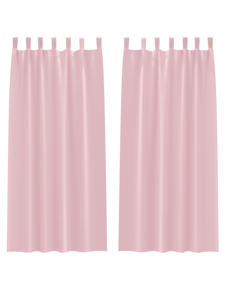Tende con tende 2 pcs Rosa Baby 260 x 140 cm Poliestere