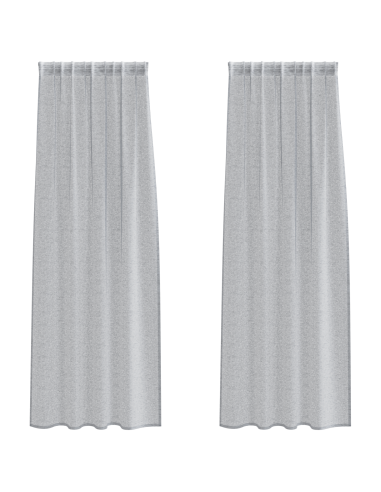 Tenda in Velo 2 pcs Grigio scuro 260 x 140 cm Poliestere