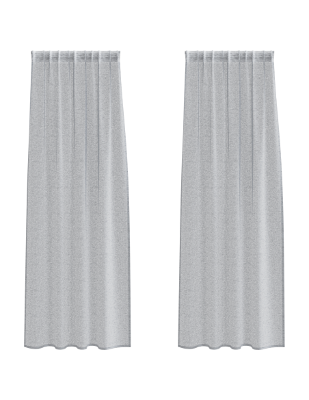 Tende con tende 2 pcs Grigio scuro 140 x 260 cm Poliestere