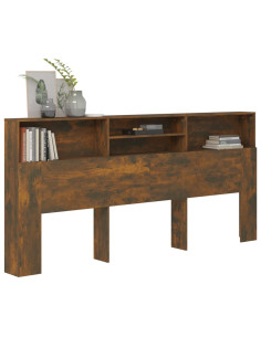 Testiera con Contenitore Rovere Fumo 220x19x103,5 cm