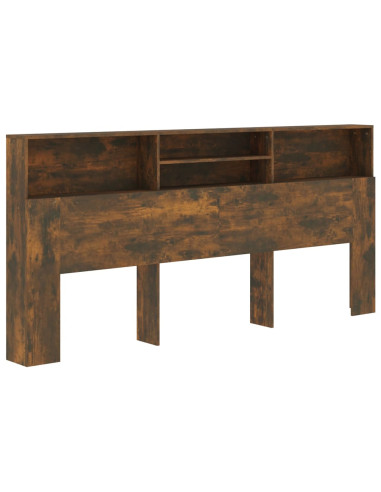 Testiera con Contenitore Rovere Fumo 220x19x103,5 cm