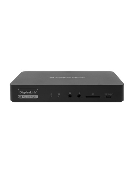 Conceptronic DONN31B replicatore di porte e docking station per laptop Cablato USB 3.2 Gen 2 (3.1 Gen 2) Type-C Nero