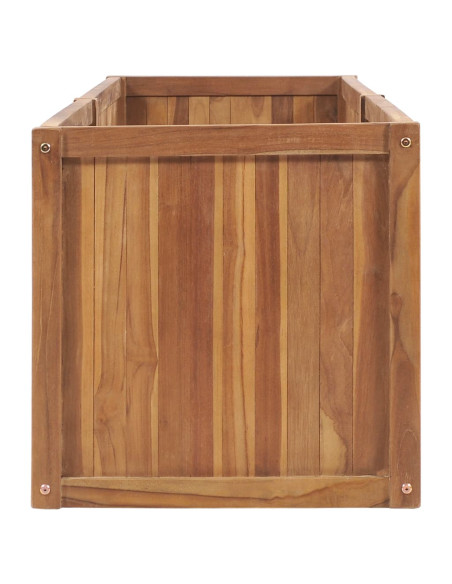 Letto Rialzato 200x50x50 cm in Legno Massello di Teak