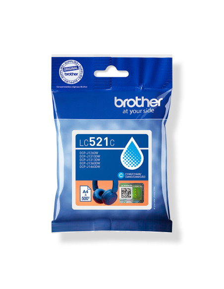 Brother LC521C cartuccia d'inchiostro 1 pz Originale Ciano