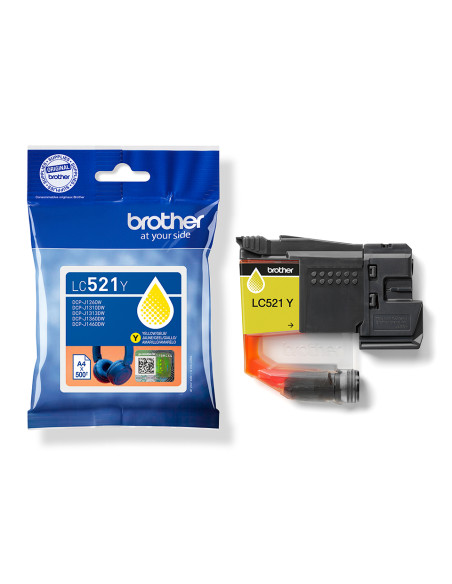 Brother LC521Y cartuccia d'inchiostro 1 pz Originale Giallo