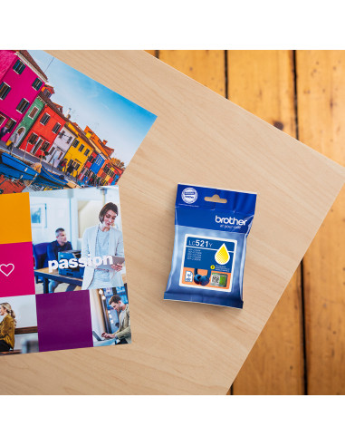 Brother LC521Y cartuccia d'inchiostro 1 pz Originale Giallo
