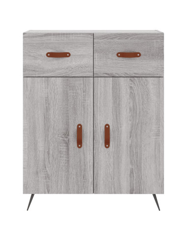Credenza Grigio Sonoma 69,5x34x180 cm in Legno Multistrato