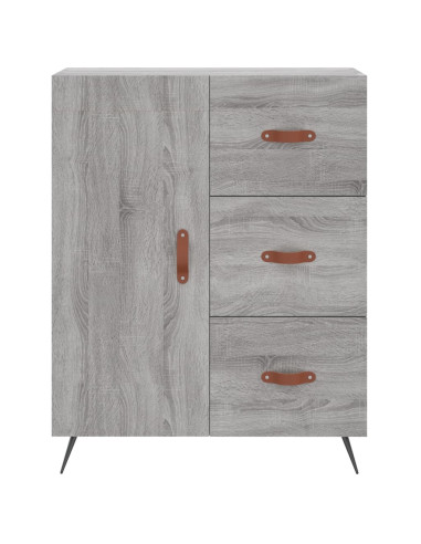 Credenza Grigio Sonoma 69,5x34x180 cm in Legno Multistrato