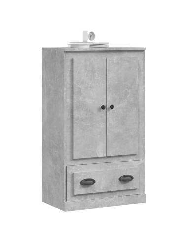 Credenza Grigio Cemento 60x35,5x103,5 cm in Legno Multistrato