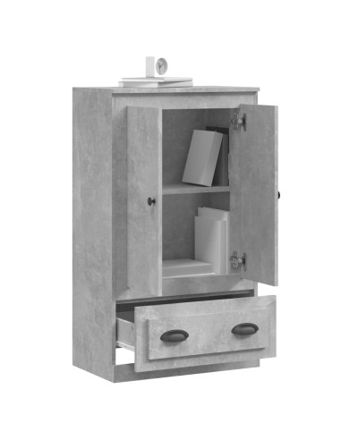 Credenza Grigio Cemento 60x35,5x103,5 cm in Legno Multistrato