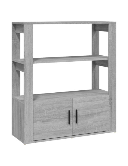Credenza Grigio Sonoma 80x30x90 cm in Legno Multistrato