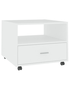 Tavolino da Salotto Bianco 55x55x45 cm in Legno Multistrato