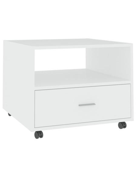 Tavolino da Salotto Bianco 55x55x45 cm in Legno Multistrato