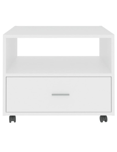 Tavolino da Salotto Bianco 55x55x45 cm in Legno Multistrato