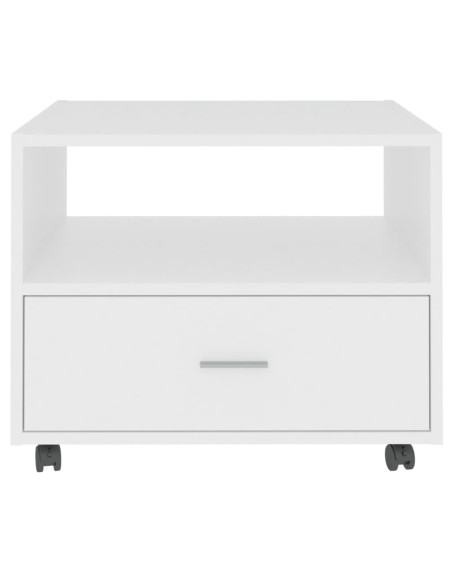 Tavolino da Salotto Bianco 55x55x45 cm in Legno Multistrato