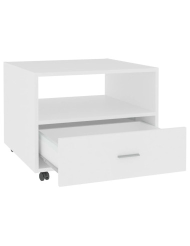 Tavolino da Salotto Bianco 55x55x45 cm in Legno Multistrato