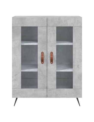 Credenza Grigio Cemento 69,5x34x180 cm in Legno Multistrato