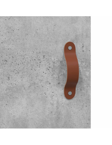 Credenza Grigio Cemento 69,5x34x180 cm in Legno Multistrato