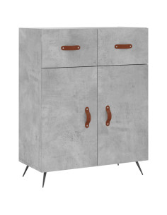 Credenza Grigio Cemento 69,5x34x180 cm in Legno Multistrato