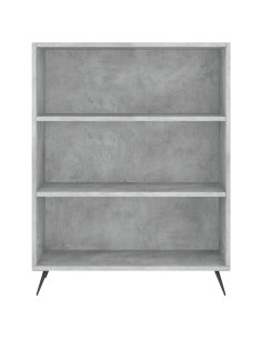 Credenza Grigio Cemento 69,5x34x180 cm in Legno Multistrato 2