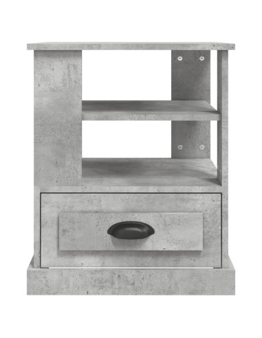 Tavolino Grigio Cemento 50x50x60 cm in Legno Multistrato