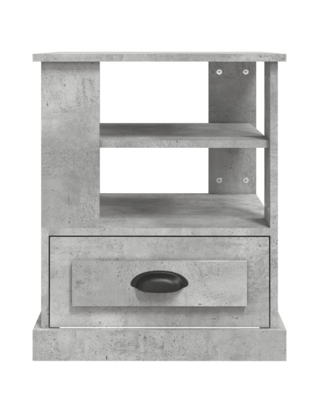 Tavolino Grigio Cemento 50x50x60 cm in Legno Multistrato