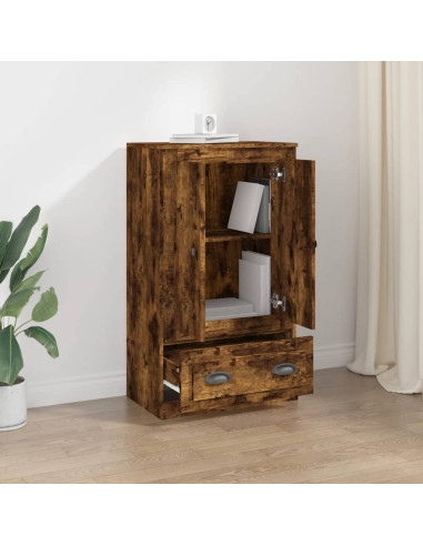 Credenza Rovere Fumo 60x35,5x103,5 cm in Legno Multistrato